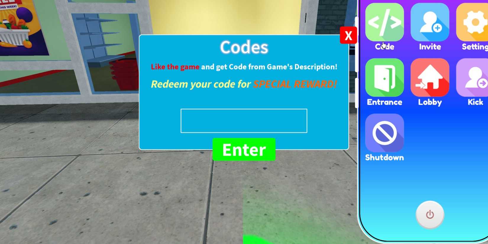 Surpermarket Together - Codes Card