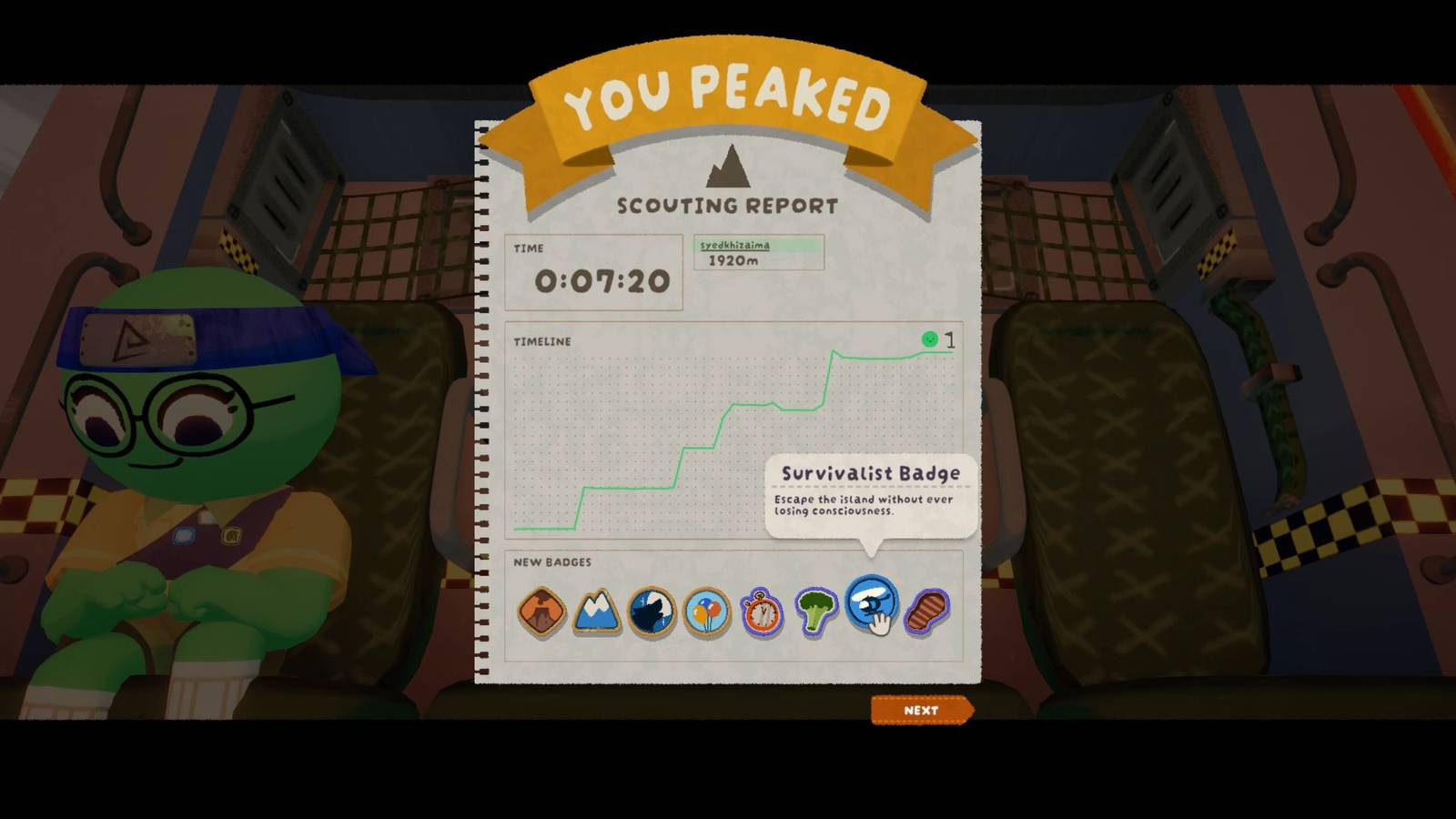 survivalist badge peak 