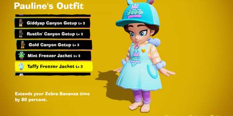 Taffy Freezer Jacket costume in Donkey Kong Bananza