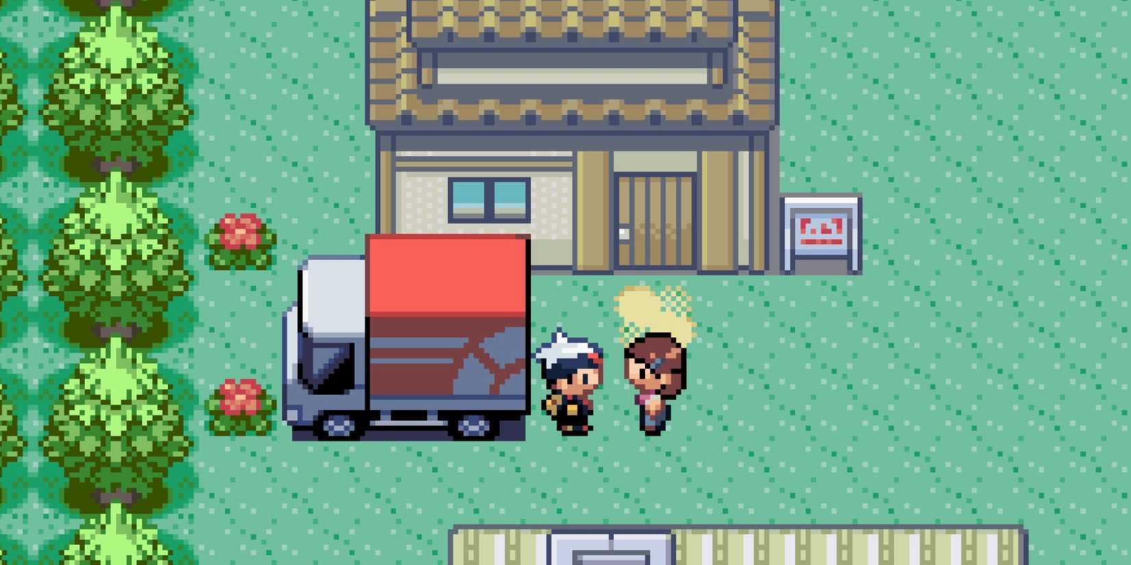 Talking to an NPC in Pokemon Ruby (GBA)