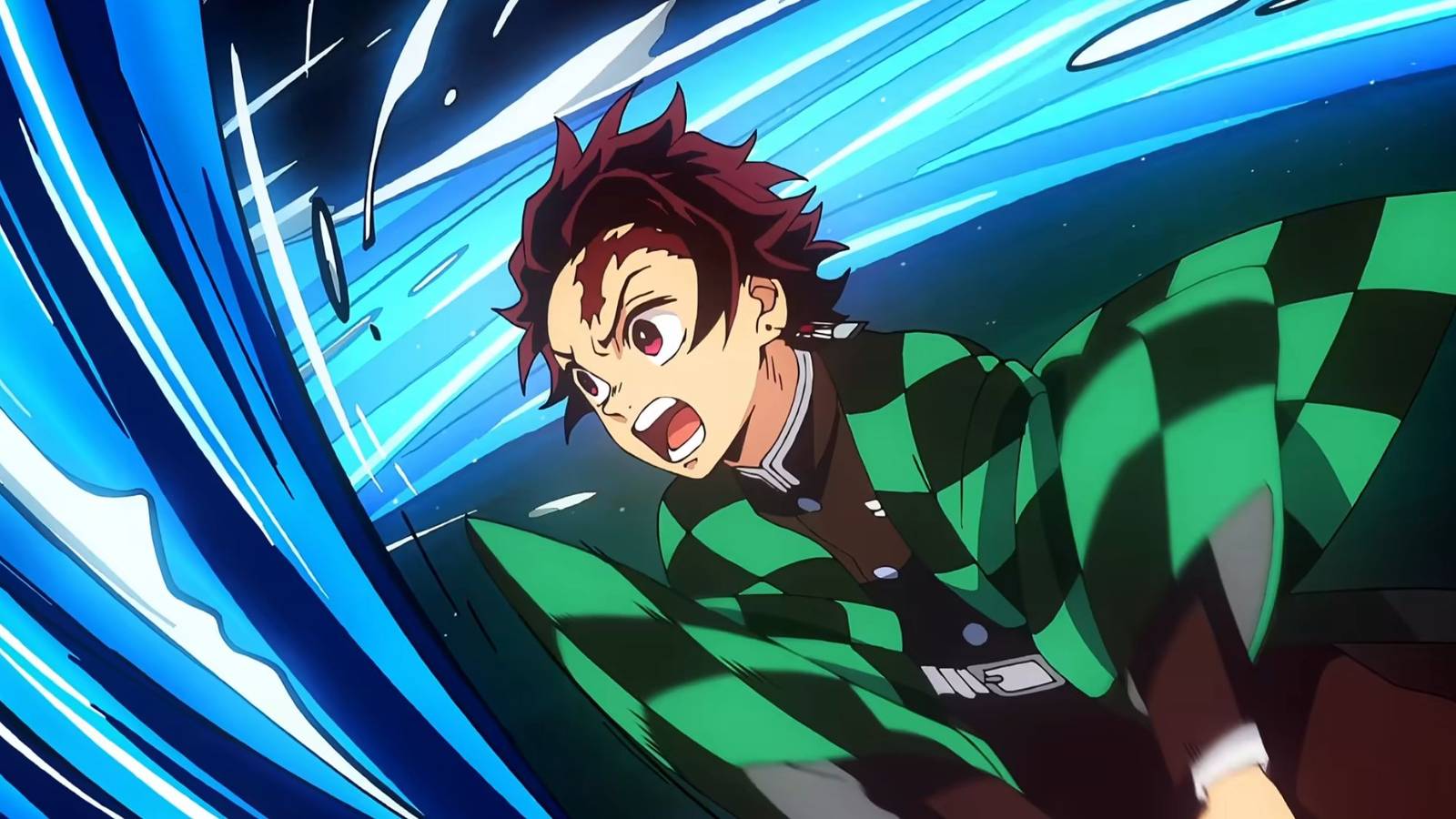 Tanjiro in the very first opening - Demon Slayer