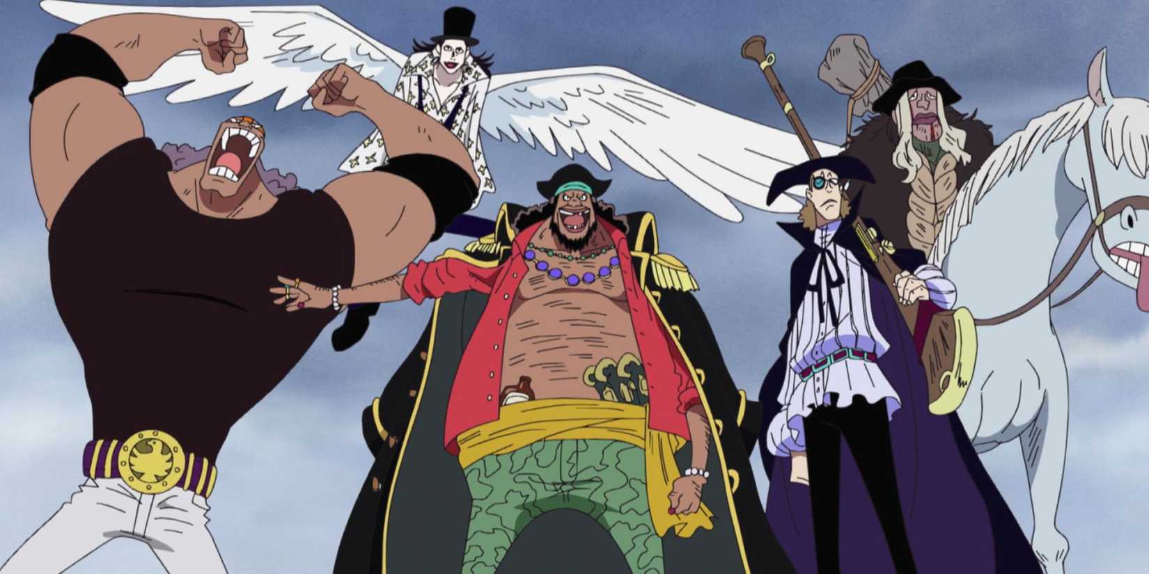 The BlackBeard pirates arrive at Impel down - a bit