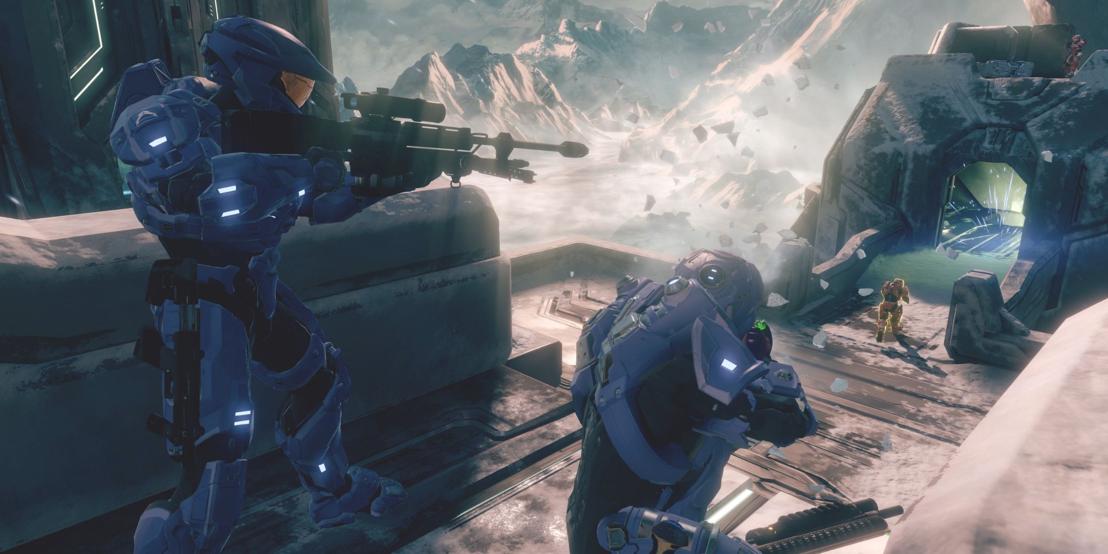 The Blue Team on the multiplayer mode - Halo 2