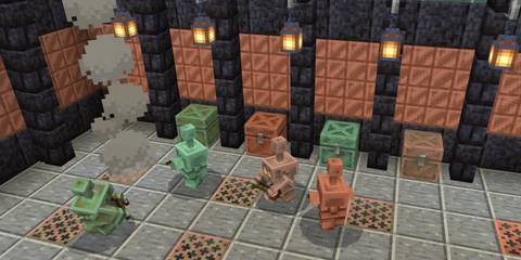 the copper golems open chests