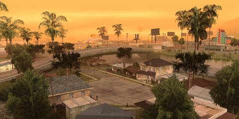 The game's massive open-world map - Grand Theft Auto San Andreas