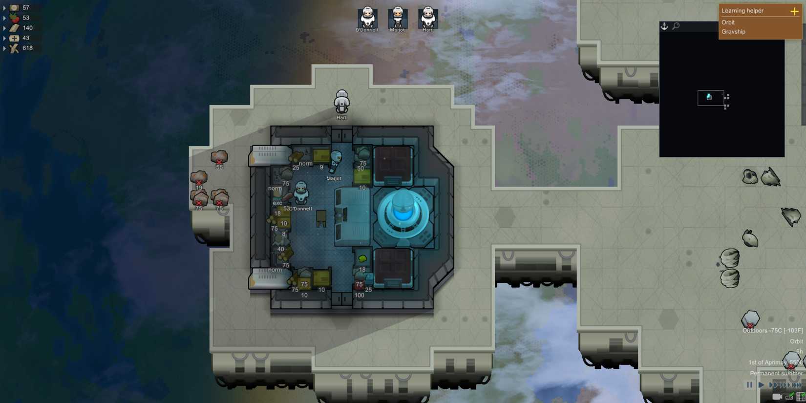 The Gravship Scenario im RimWorld Odyssey