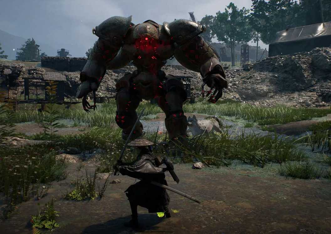 The main character facing a robot boss - Beast Of Reincarnation