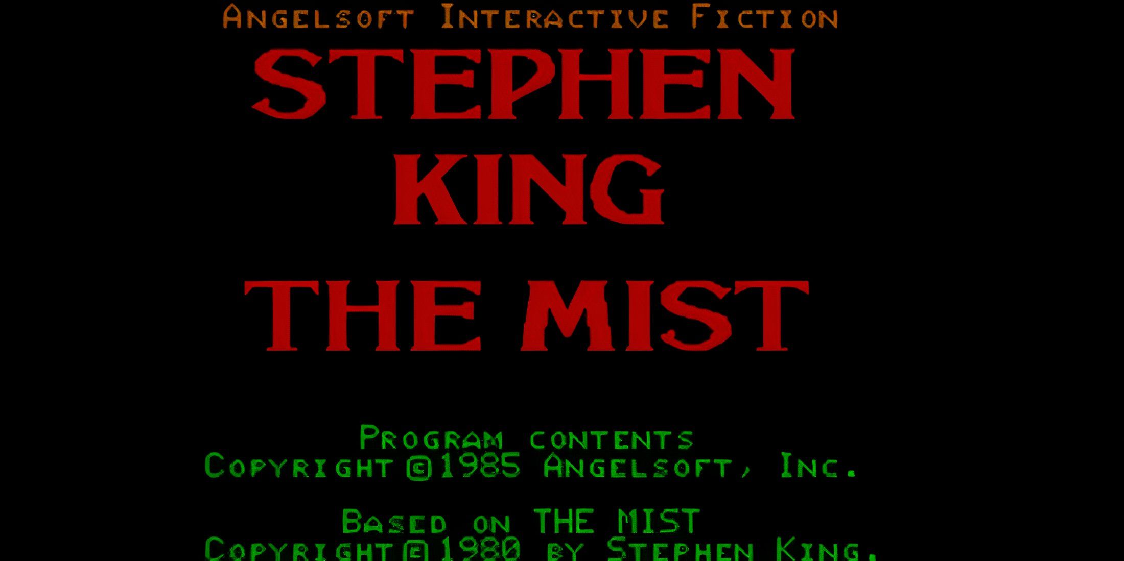 Mist Stephen King Opening Screen