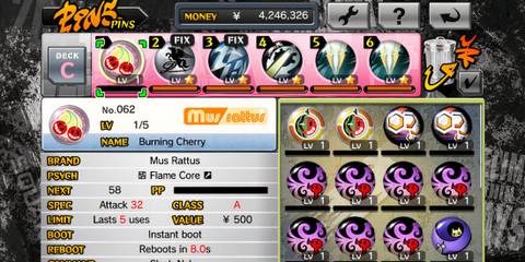 The pin menu in The World Ends With You (Switch)