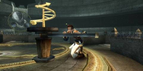 The Prince solving a puzzle - Prince Of Persia The Sands Of Time