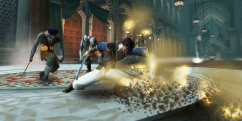 The Prince uses the sands of time to defeat some enemies - Prince Of Persia The Sands Of Time