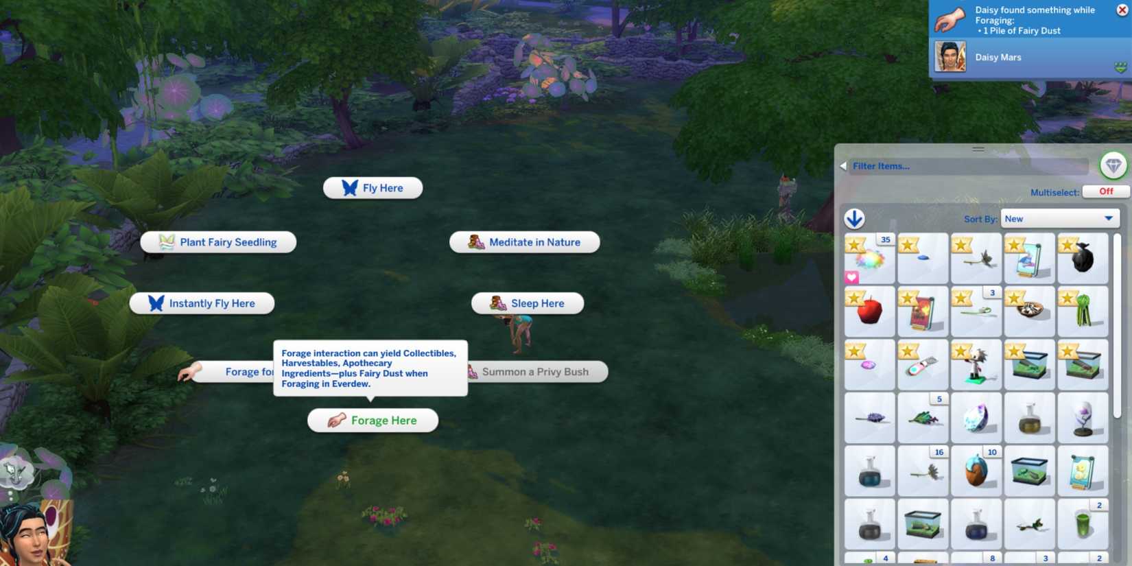 the sims 4 forage for fairy dust
