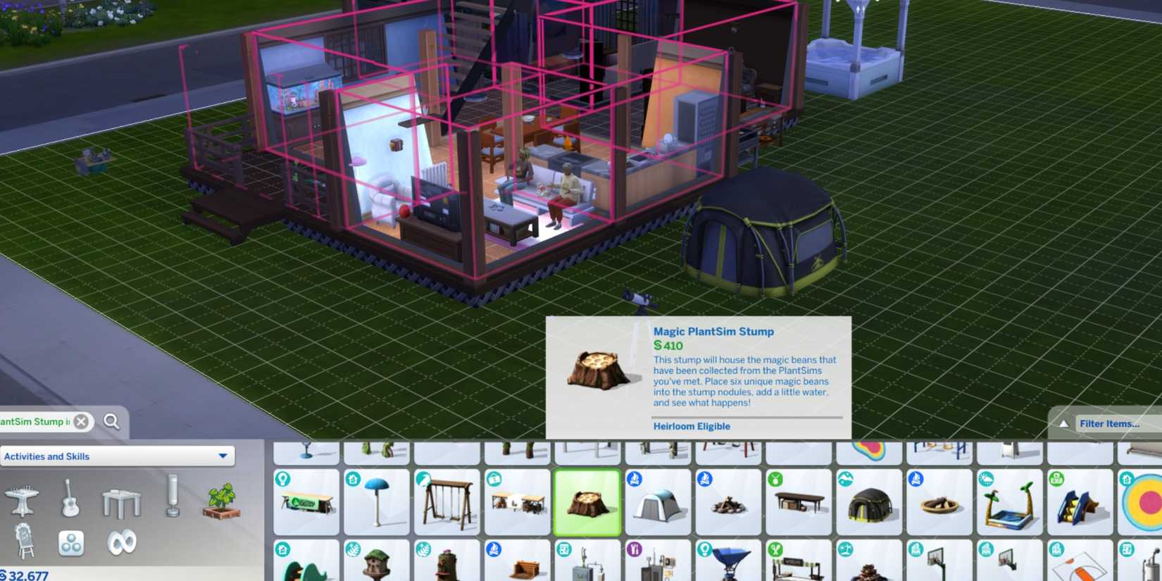 the sims 4 magic plantsim stump