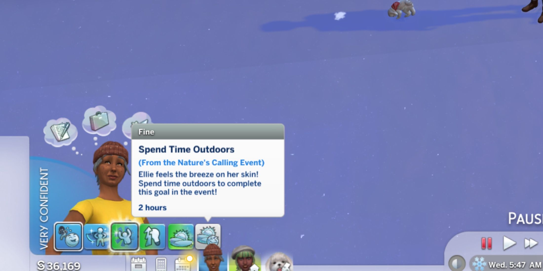 the sims 4 spend time outdoors moodlet