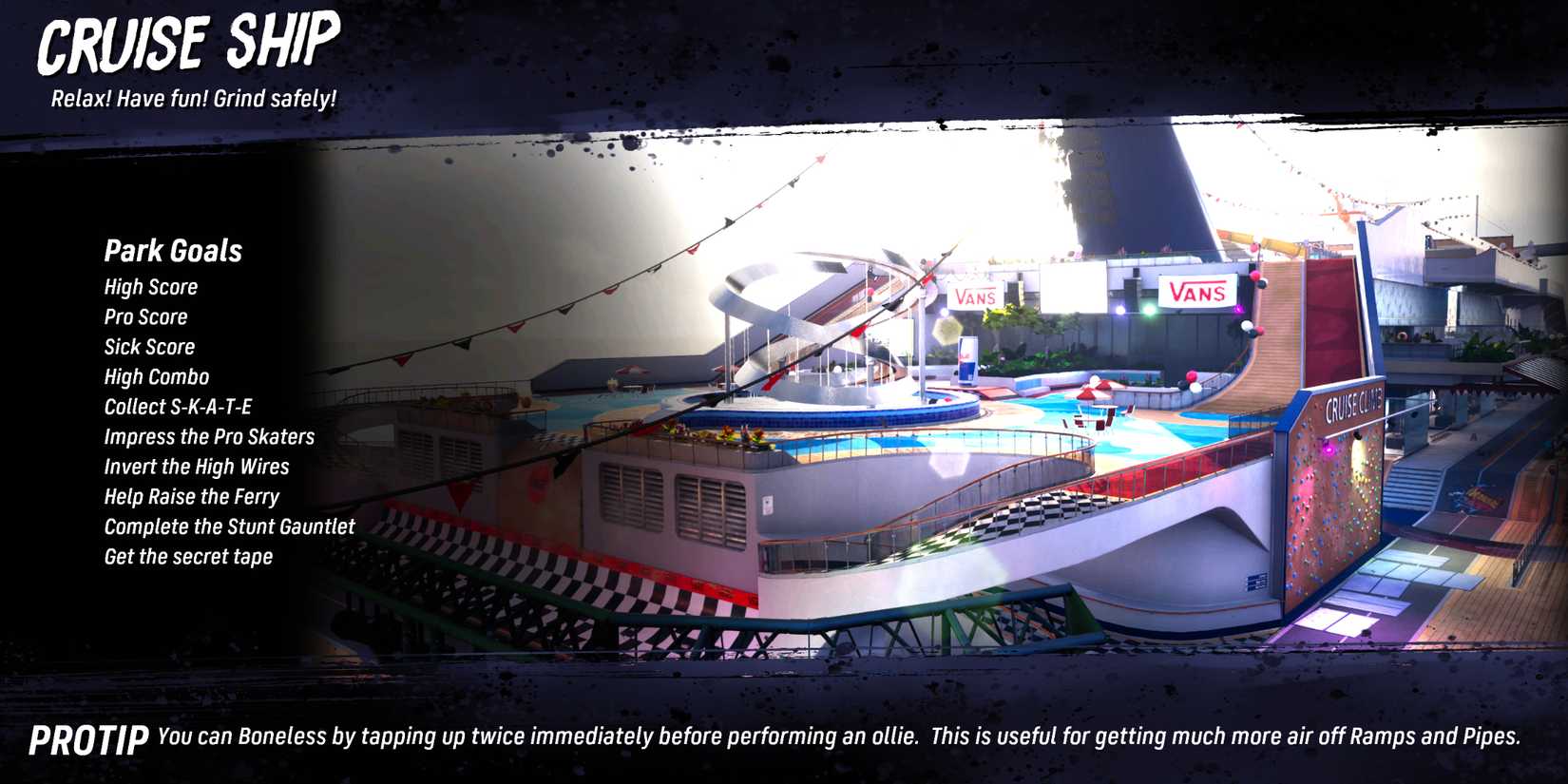 THPS 3 4 All Levels Unlock Cruise Ship