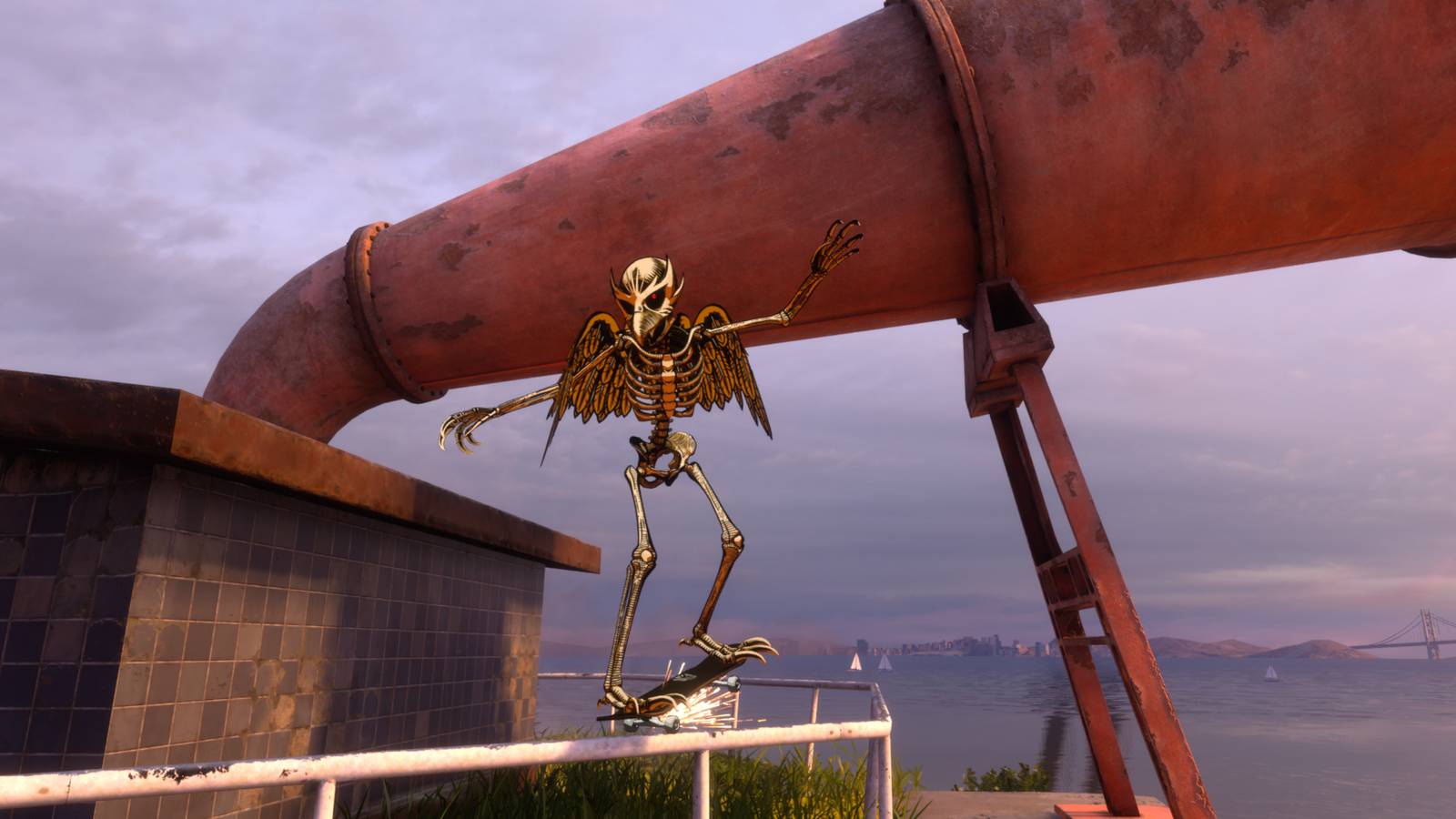 THPS 3+4 Nosegrind the Horn Alcatraz Level Goal