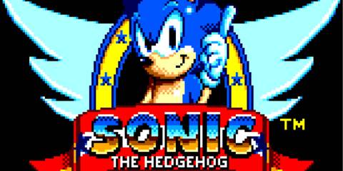 Title screen in Sonic the Hedgehog (Master System)