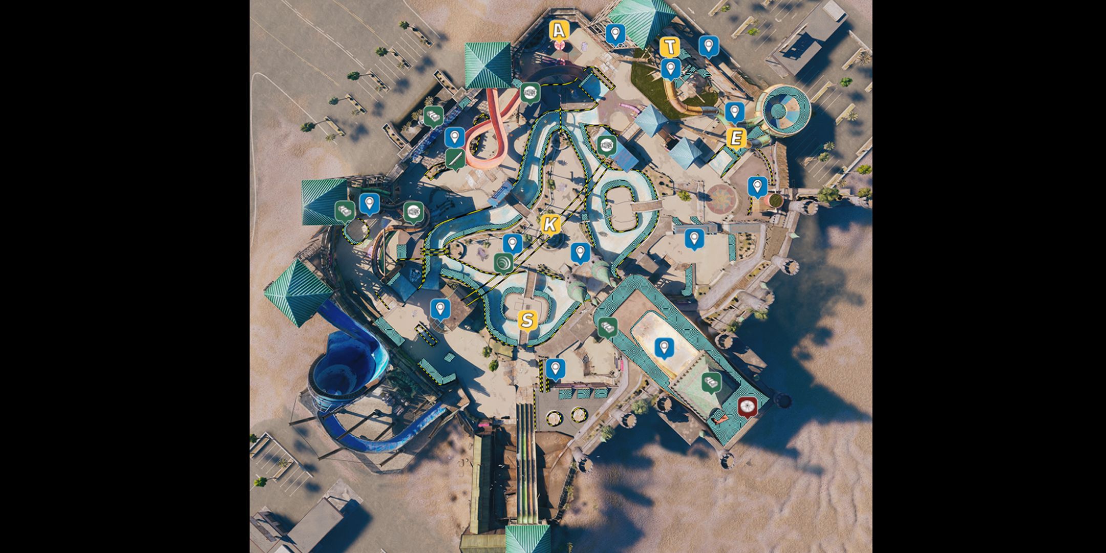 Tony Hawk's Pro Skater 3+4 - Interactive Water Park Map