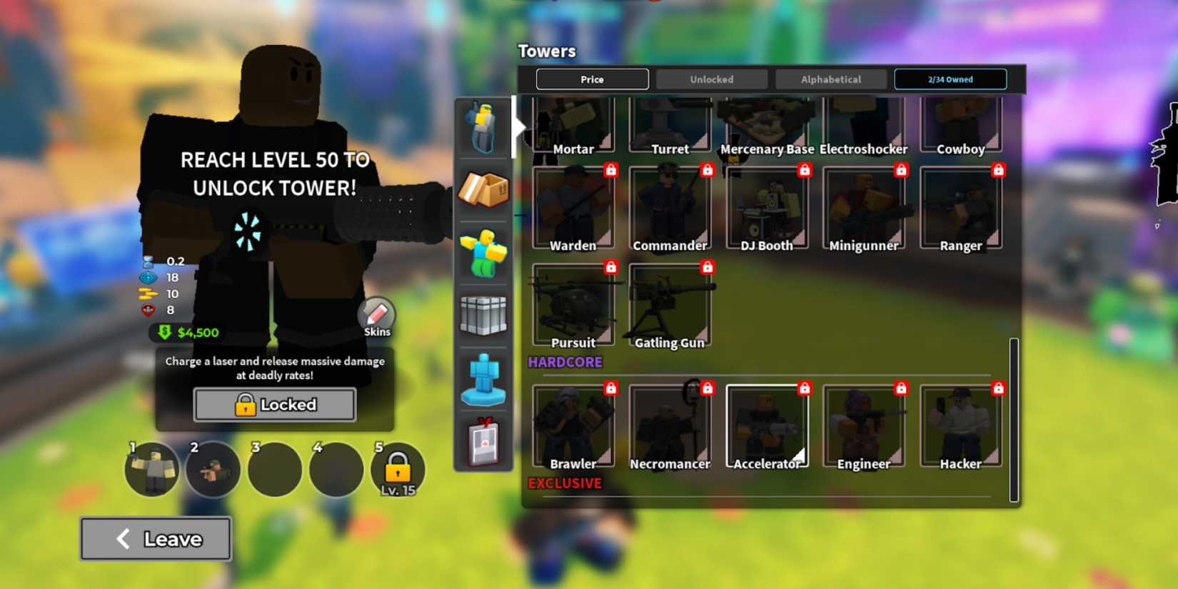 Tower Defense Simulator tower