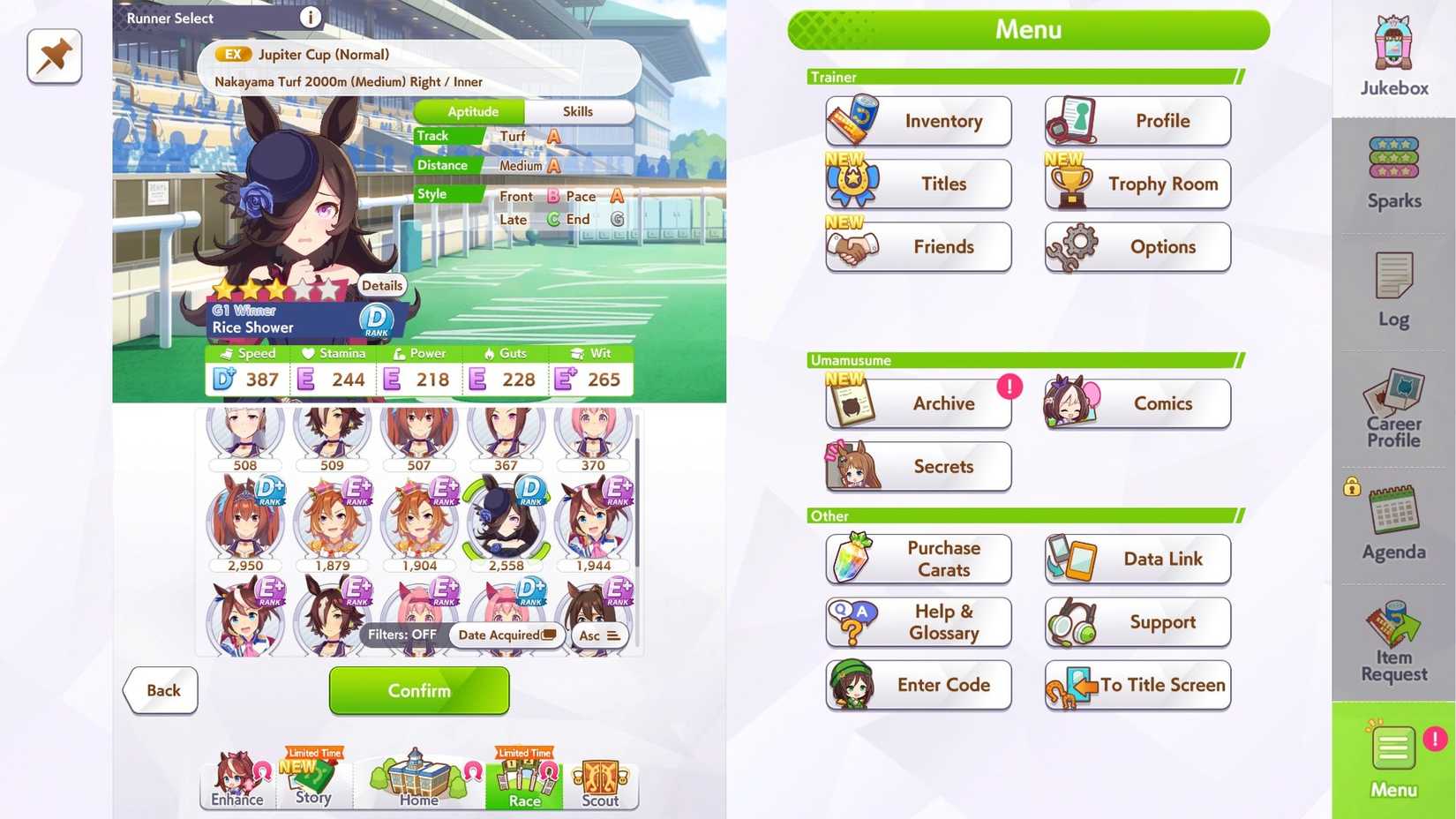 Umamusume: Pretty Derby - Rice Shower Build and Stats Guide