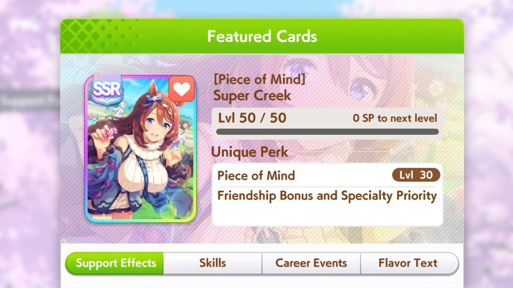 Umamusume Super Creek Support Card