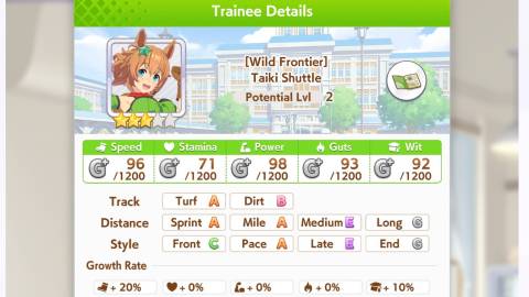 Umamusume Taiki Shuttle Stats