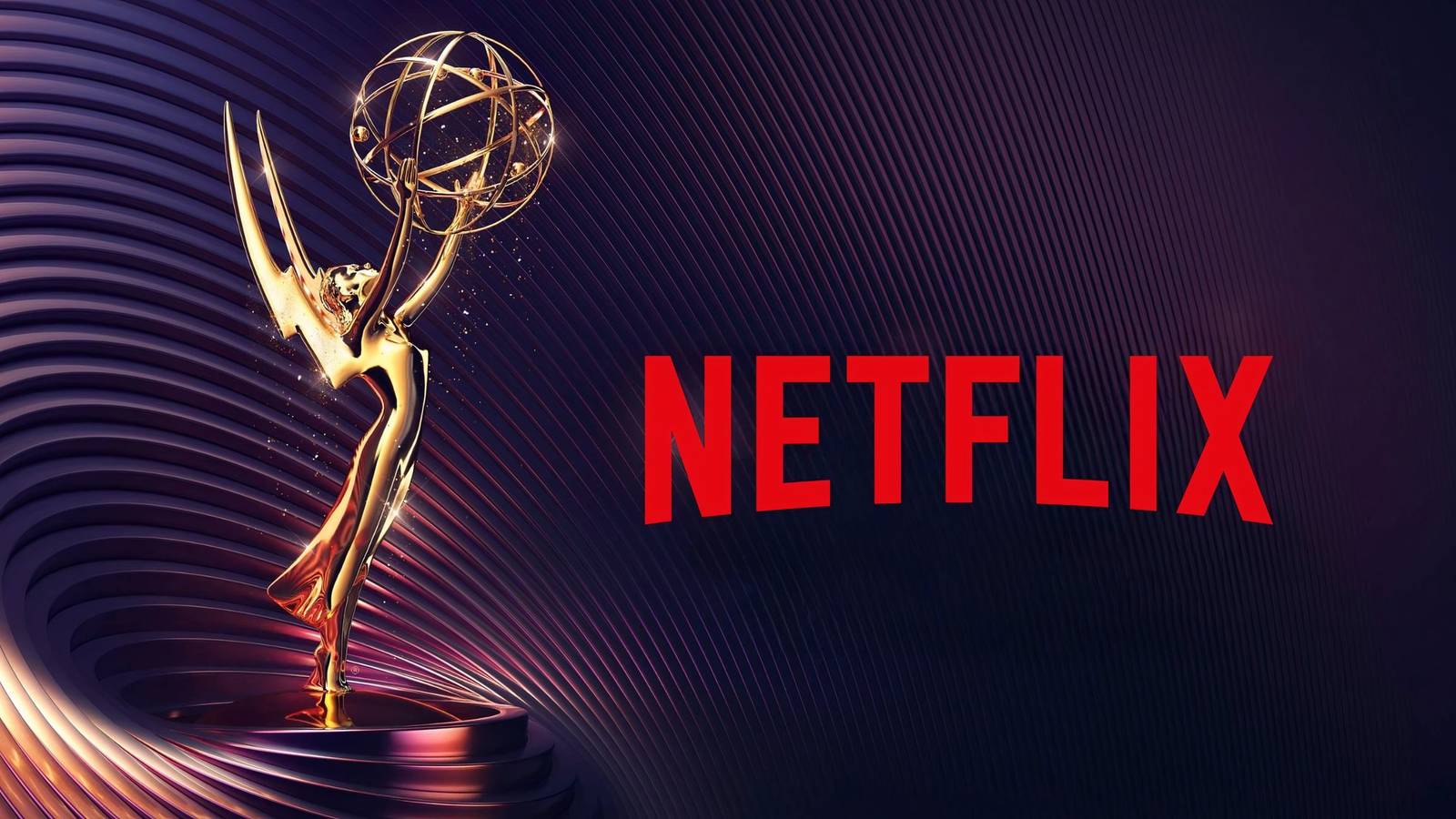 Netflix logo and Emmy award