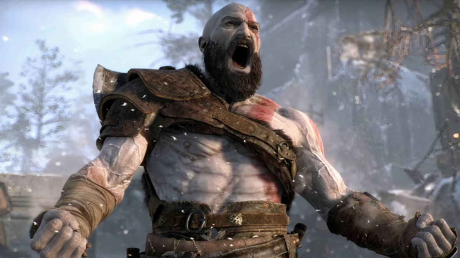 Kratos angry in God of War