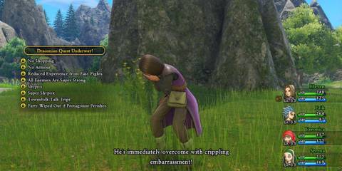 Eleven overcome by crippling embarrassment in Dragon Quest 11 S: Echoes Of An Elusive Age 