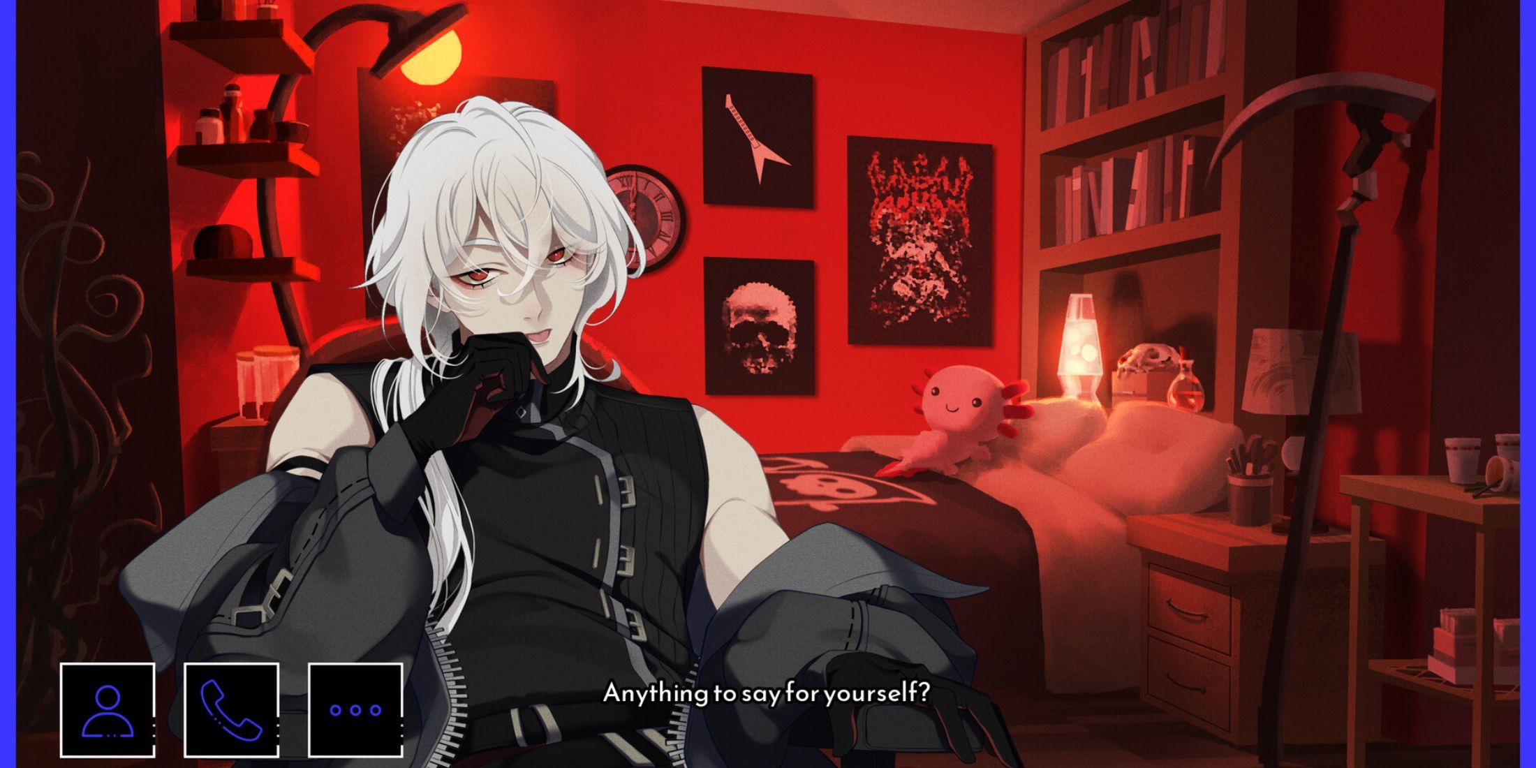 Casper sticking his tongue out at the player in A Date with Death