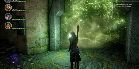 A player opening the way forward in Dragon Age: Inquisition