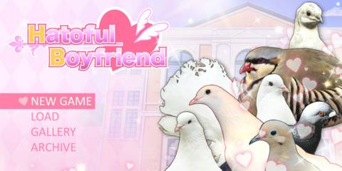Hatoful Boyfriend starting menu