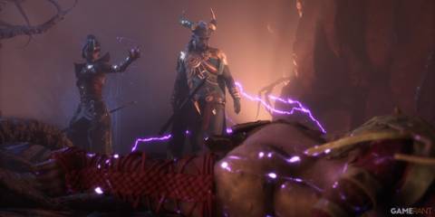 Morrigan and Taash defeating an Antaam in Dragon Age: The Veilguard