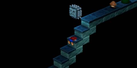 Mario squashed in Super Mario RPG