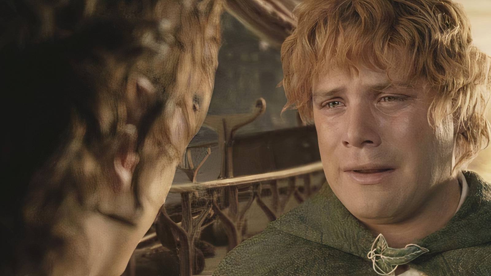 Samwise crying in The Lord of the Rings