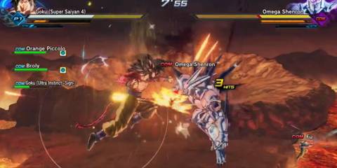 A battle between Goku and Shenron in Dragon Ball Xenoverse 2