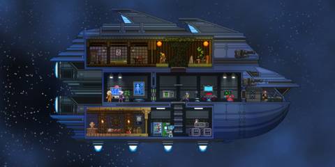 A ship in Starbound