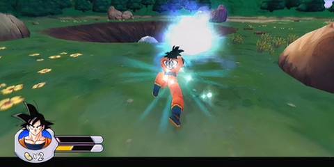 Goku fighting in Dragon Ball Z: Sagas
