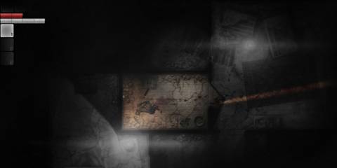 A person lying on the ground in a small room in Darkwood