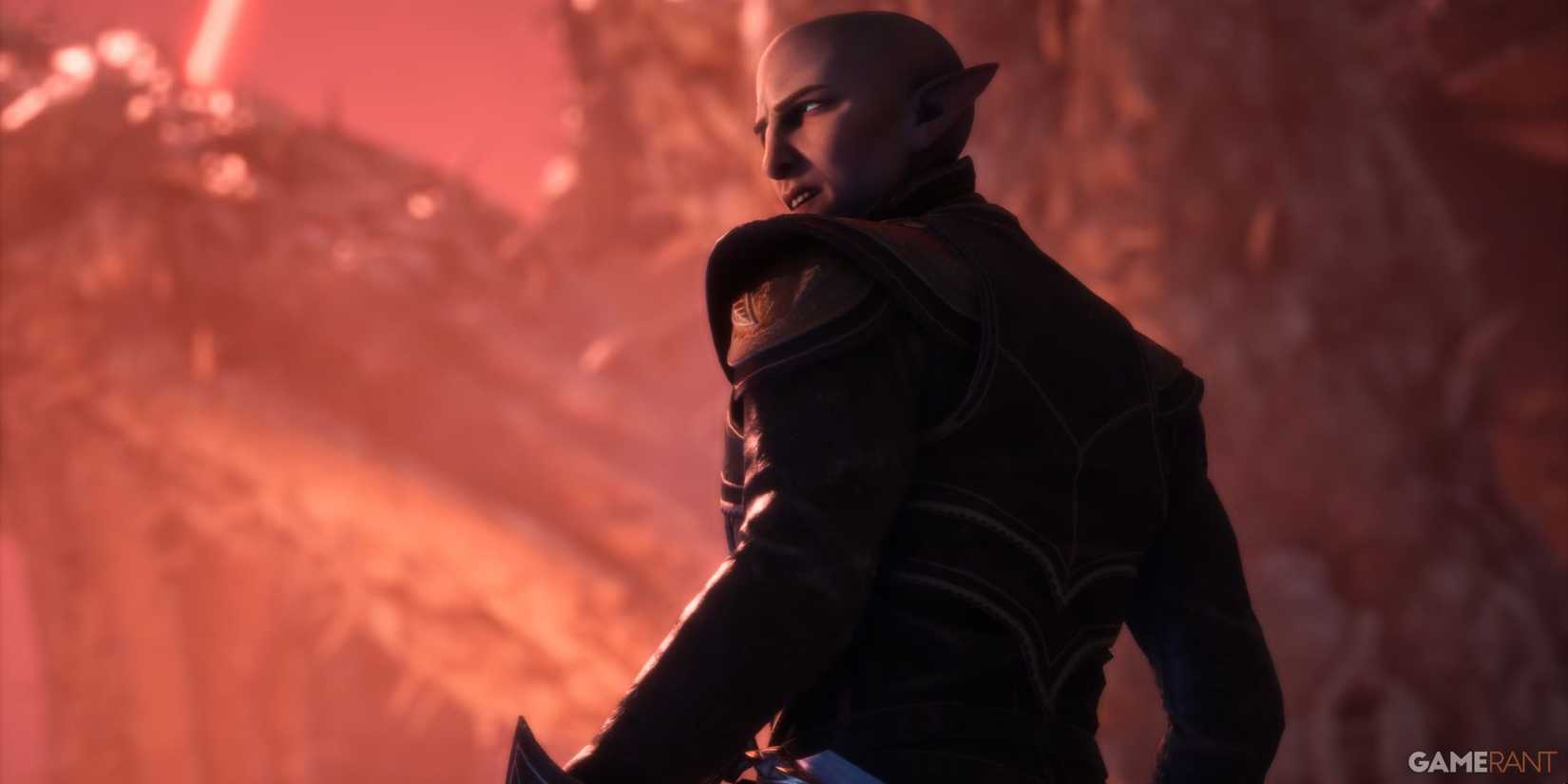 Solas looking back in Dragon Age: The Veilguard