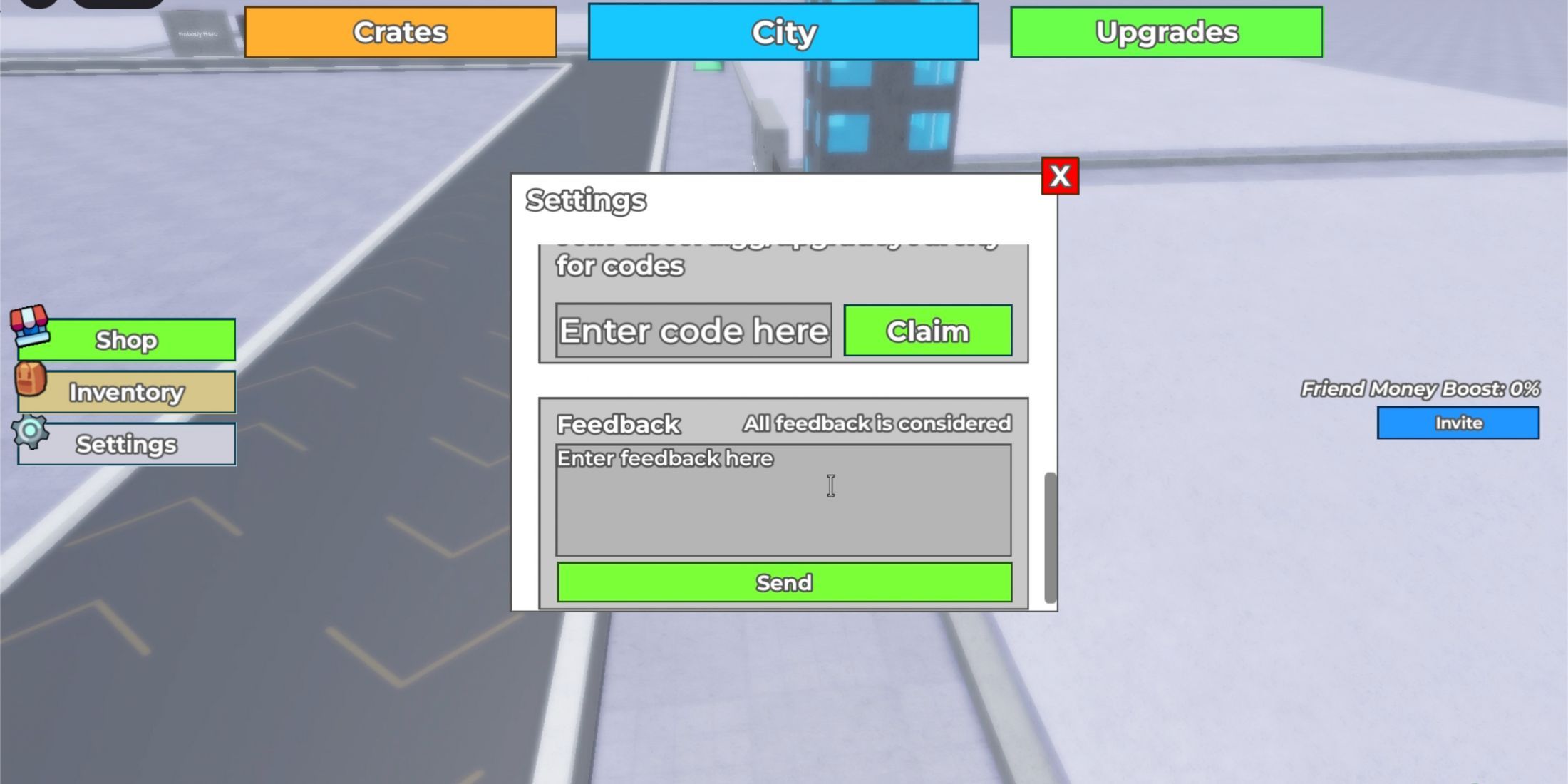 Update the City of the Codes tab