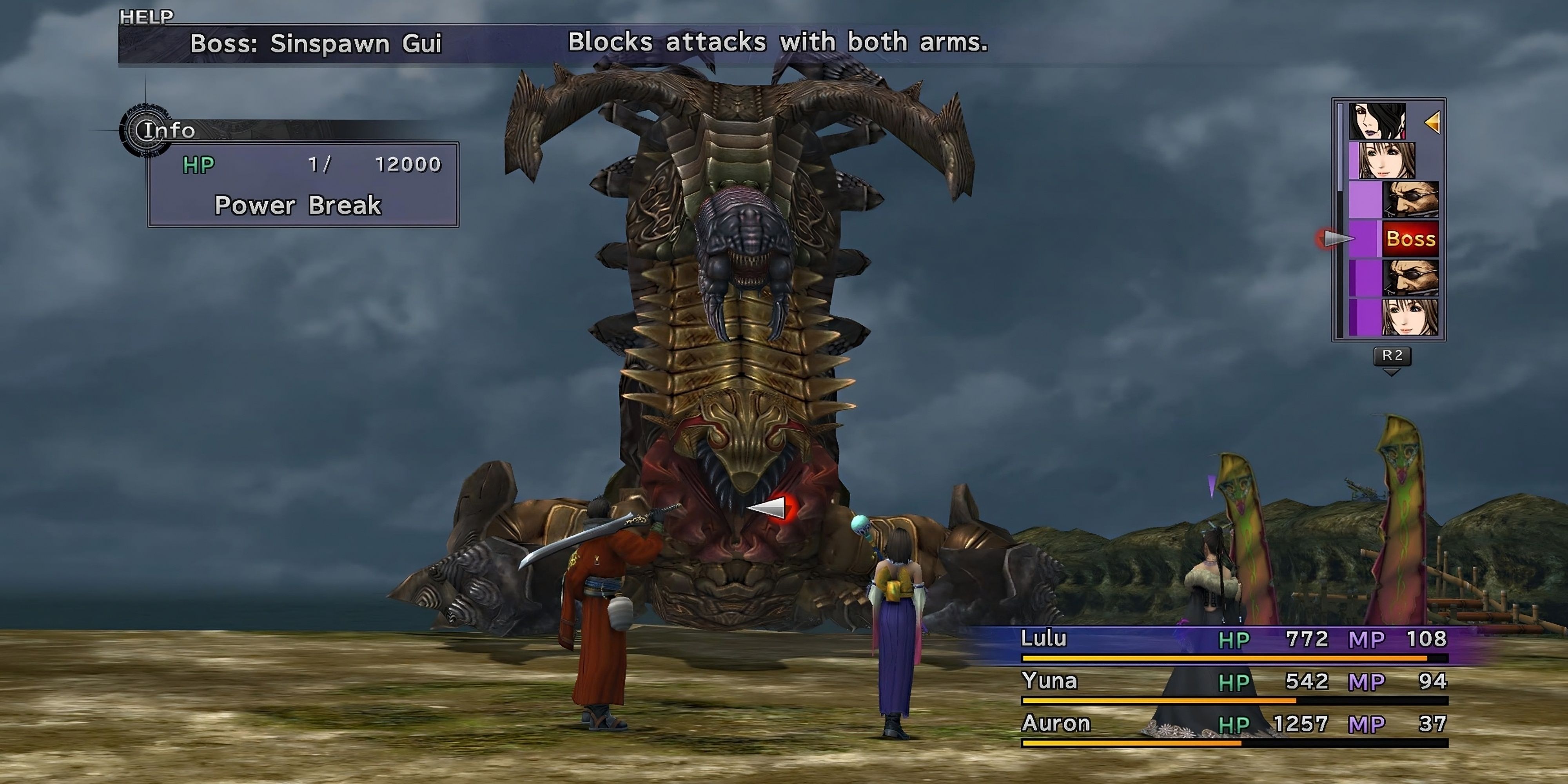 Final Fantasy 10 Yuna Auron Lulu Combat
