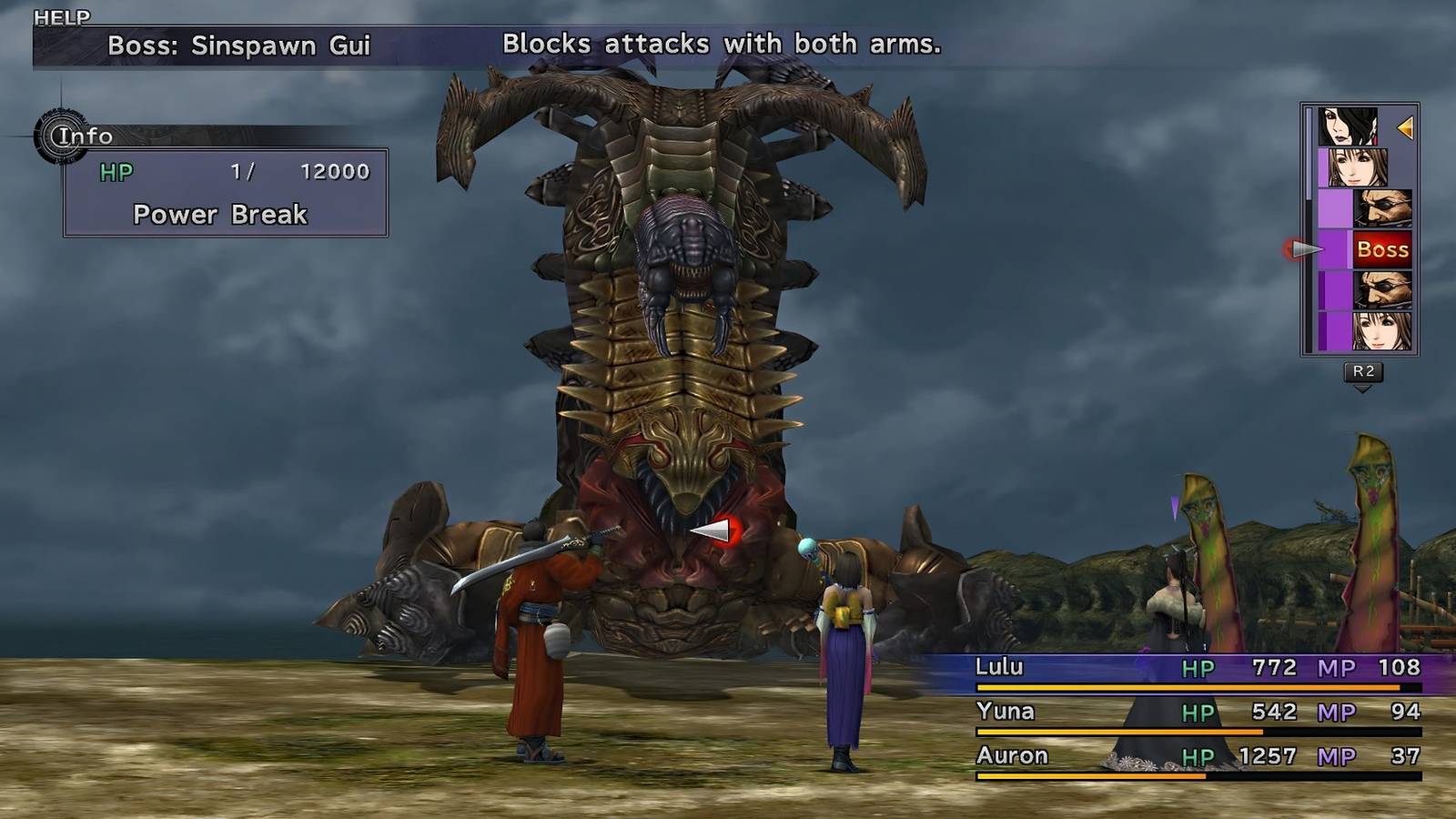 final fantasy 10 yuna auron lulu combat