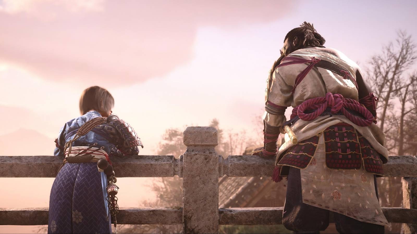 naoe and yasuke talk in assassins creed shadows