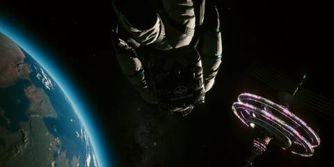 V goes to the space station