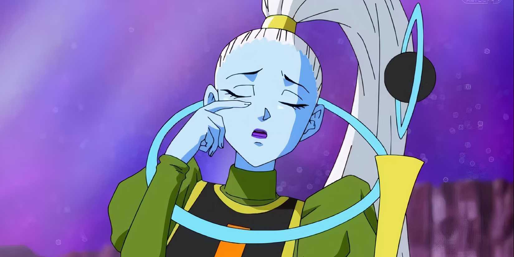 Vados wiping a tear from her eye.