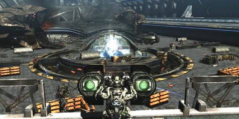 vanquish main character looking at a target.