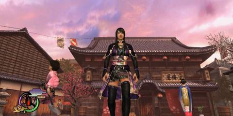 Way of the Samurai 4 game exploring village