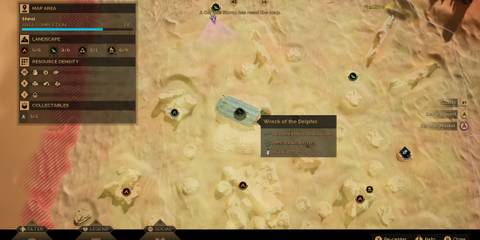 Wreck of the Delphis Location Dune Awakening