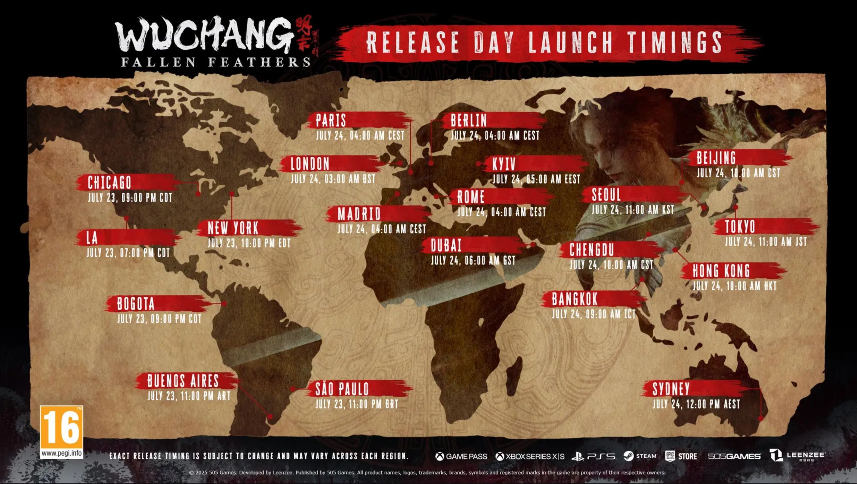 wuchang fallen feathers release time map